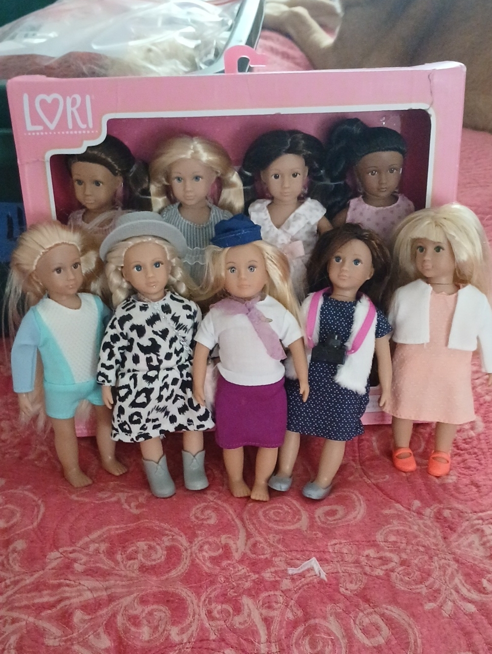 10-Piece Fashion Doll Set - Assorted Blonde, Brown, Black